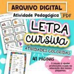 Kit Digital Atividade Pedagógica Letra Cursiva
