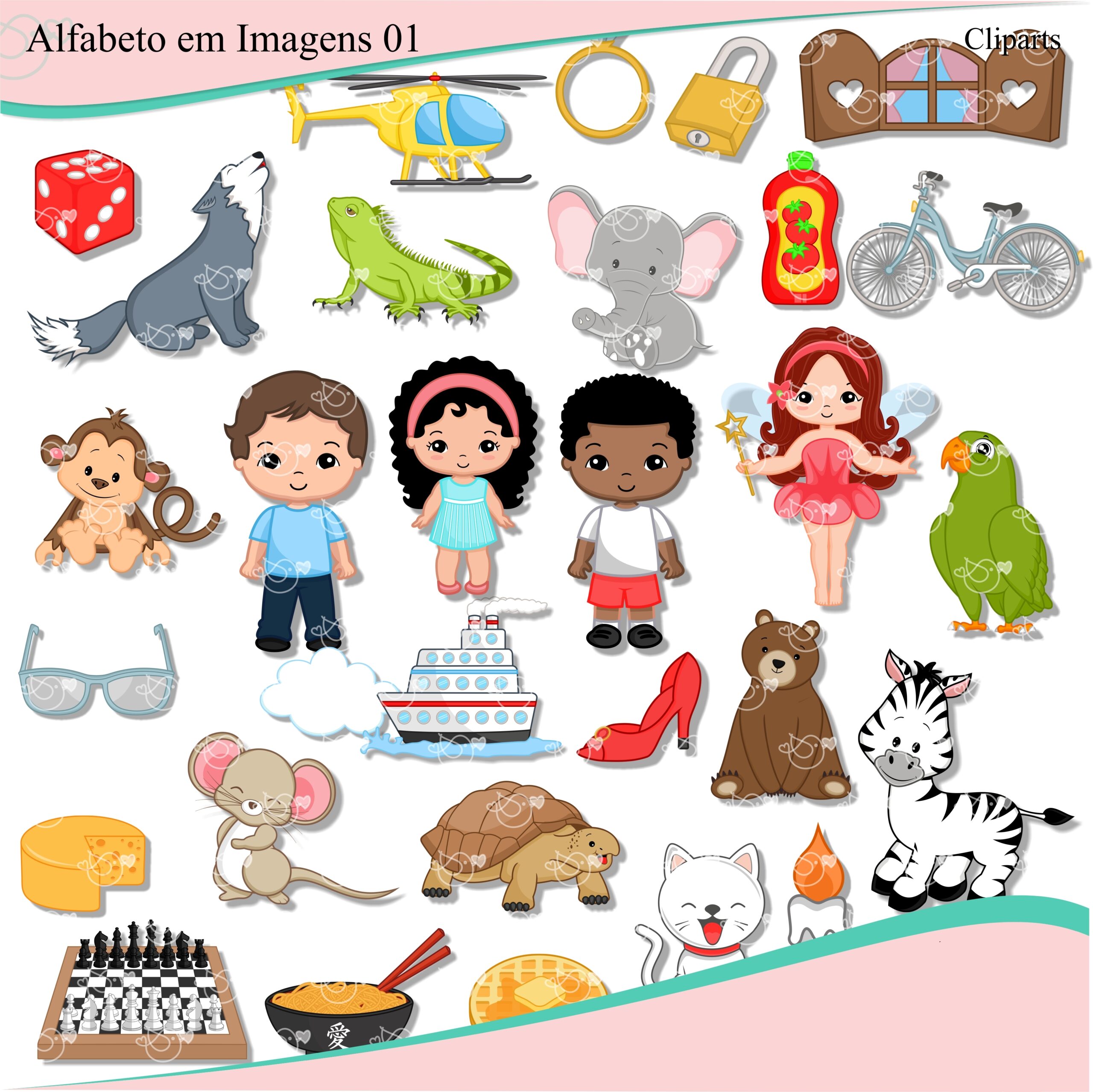 Alfabeto em Imagem_Kit 01 Kit Digital Alfabeto em Imagem - Imagem 1