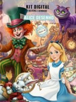 Kit Digital Alice no País das Maravilhas Desenho