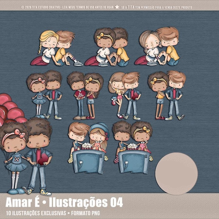 AmarE_Ilustração04 Kit Digital Dia dos Namorados Amar É - Imagem 1
