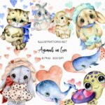 Kit Digital Animais Apaixonados