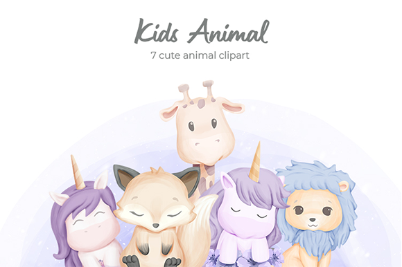 Animais Infantis -Vol1 Kit Digital Animais Infantis - Imagem 1