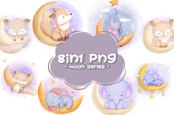 Animais Lua Kit Digital Animais Lua - Imagem 1