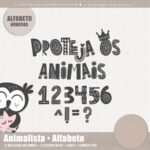 Kit Digital Alfabeto e Numeros Animalista
