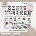 Kit Digital Panda - Urso e Raposa Animalista