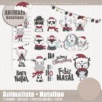 Kit Digital Animais Natal