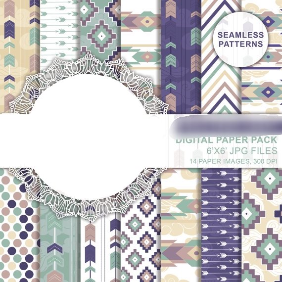 Aztec Kit Digital Papeis Asteca - Imagem 1