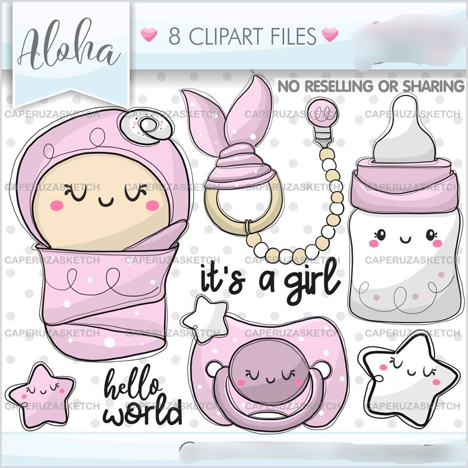 BABY GIRL Kit Digital Baby Girl - Imagem 1