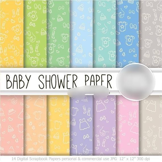 BABY SHOWER PAPER Kit Digital Papeis Chá de Baby - Imagem 1