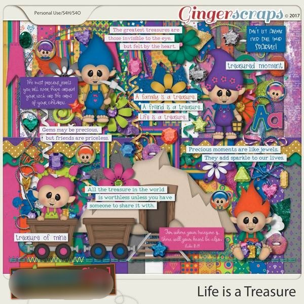 BGD_LifeIsATreasure Kit Digital A Vida é um Tesouro Gnomos - Imagem 1
