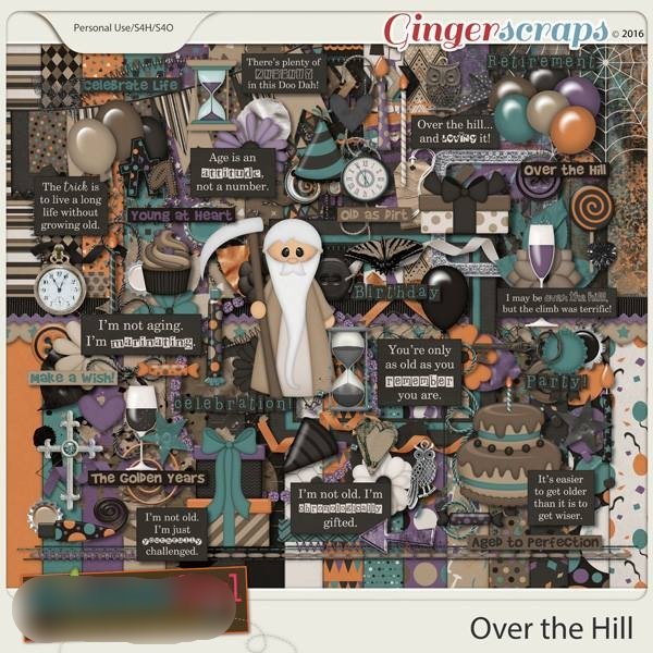 BGD_OverTheHill Kit Digital Halloween Decoração - Imagem 1