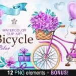 Arquivo  Kit digital BICICLETA LAVANDA