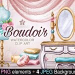 Arquivo  Kit digital Acessórios de Ambiente Femininos
