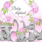Kit Digital Baby Elefante Pink