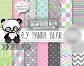 Baby Pandita Kit Digital Papeis Baby Pandinha - Imagem 1