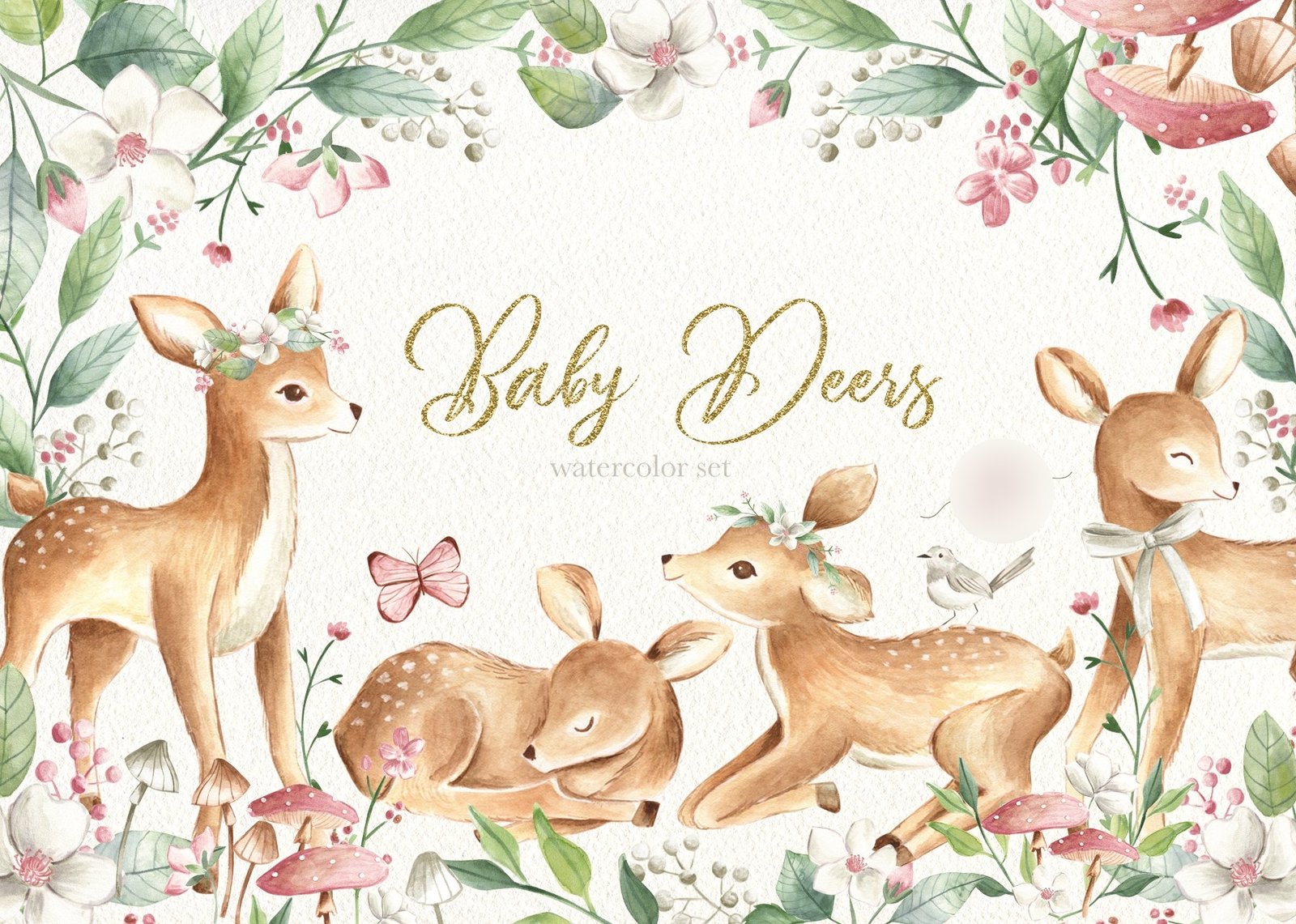 Baby_Deers Arquivo Kit Digital Baby e Filhotes - Imagem 1