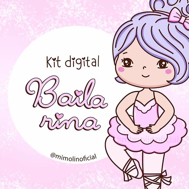 Bailarina Kit Digital Bailarina - Imagem 1