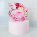 Arquivo Topo de Bolo Bailarina Arco de Flores 4