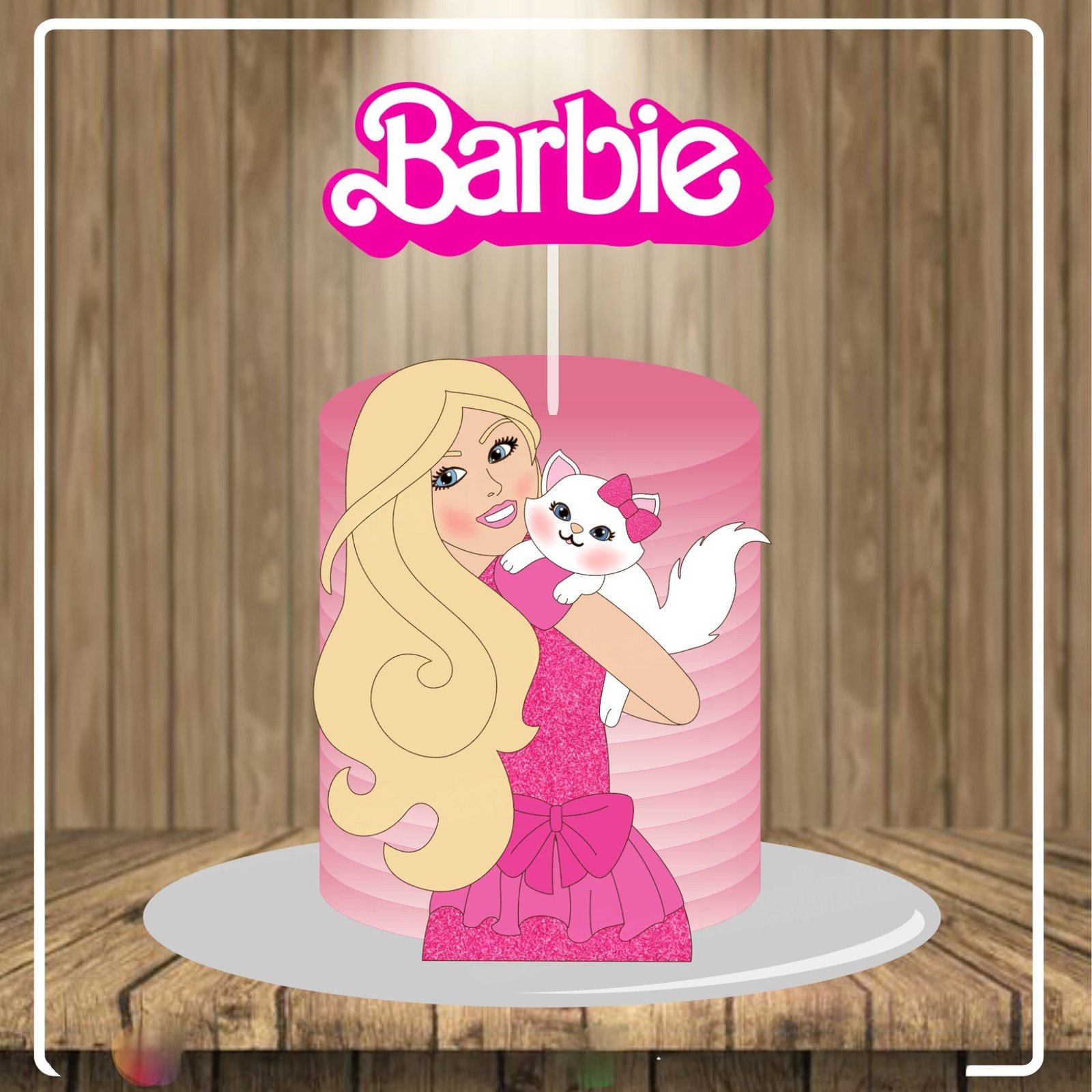 Barbie Gatinha Arquivo Topo de Bolo Barbie Gatinha - Imagem 1