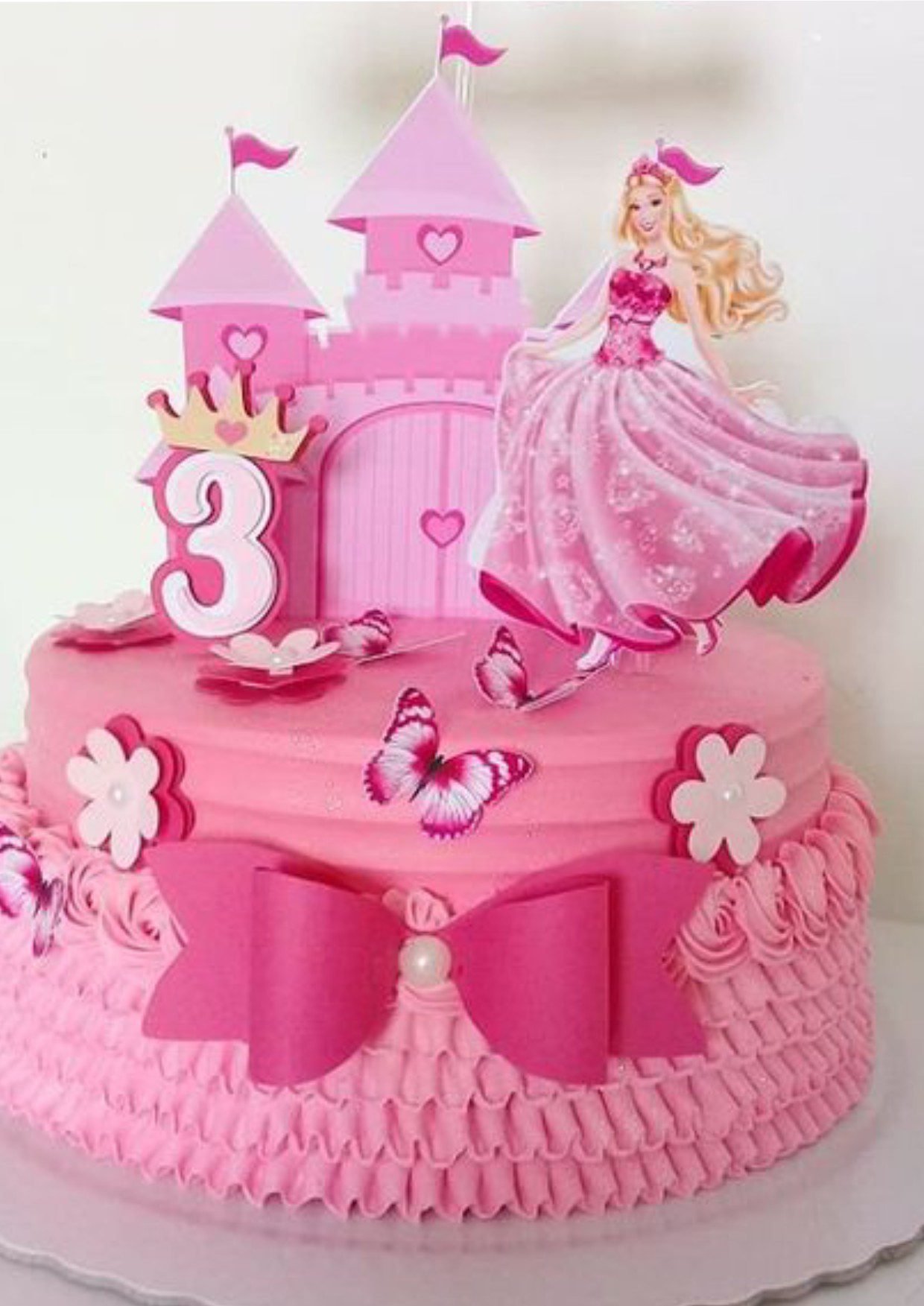 Barbie Princesa Catelo Arquivo Topo de Bolo Barbie Princesa Castelo - Imagem 1