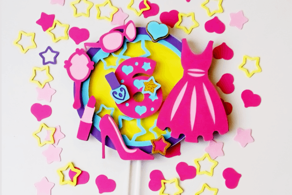 Barbie Shaker Pink Arquivo Topo de Bolo Barbie Shaker Pink - Imagem 1