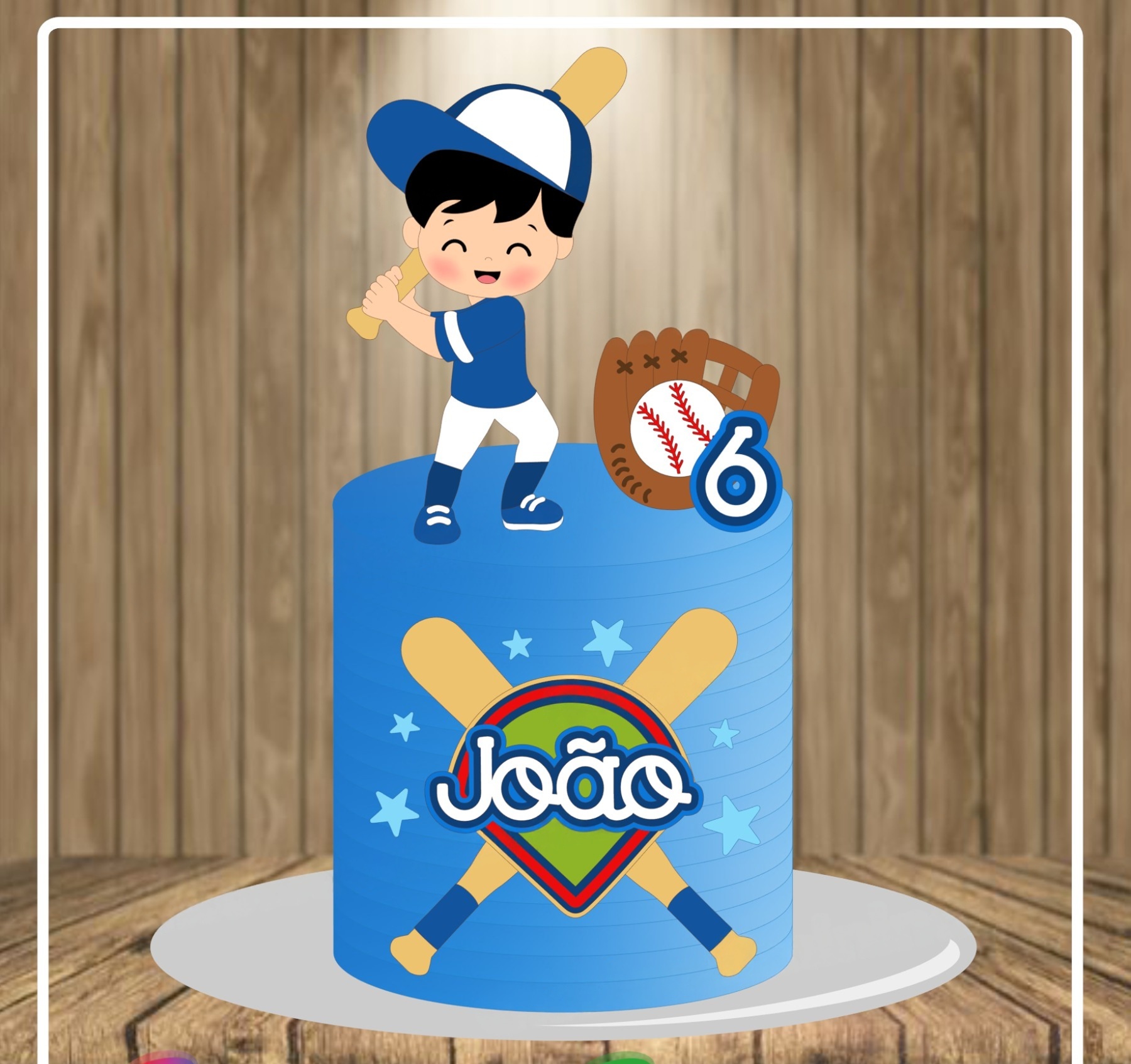 Baseball Menino Arquivo Topo de Bolo Baseball Menino - Imagem 1