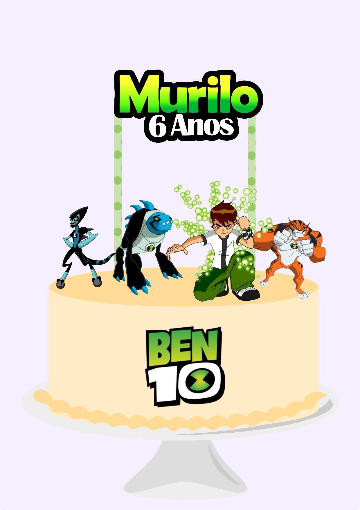 Ben 10 Arquivo Topo de Bolo Ben 10 - Imagem 1