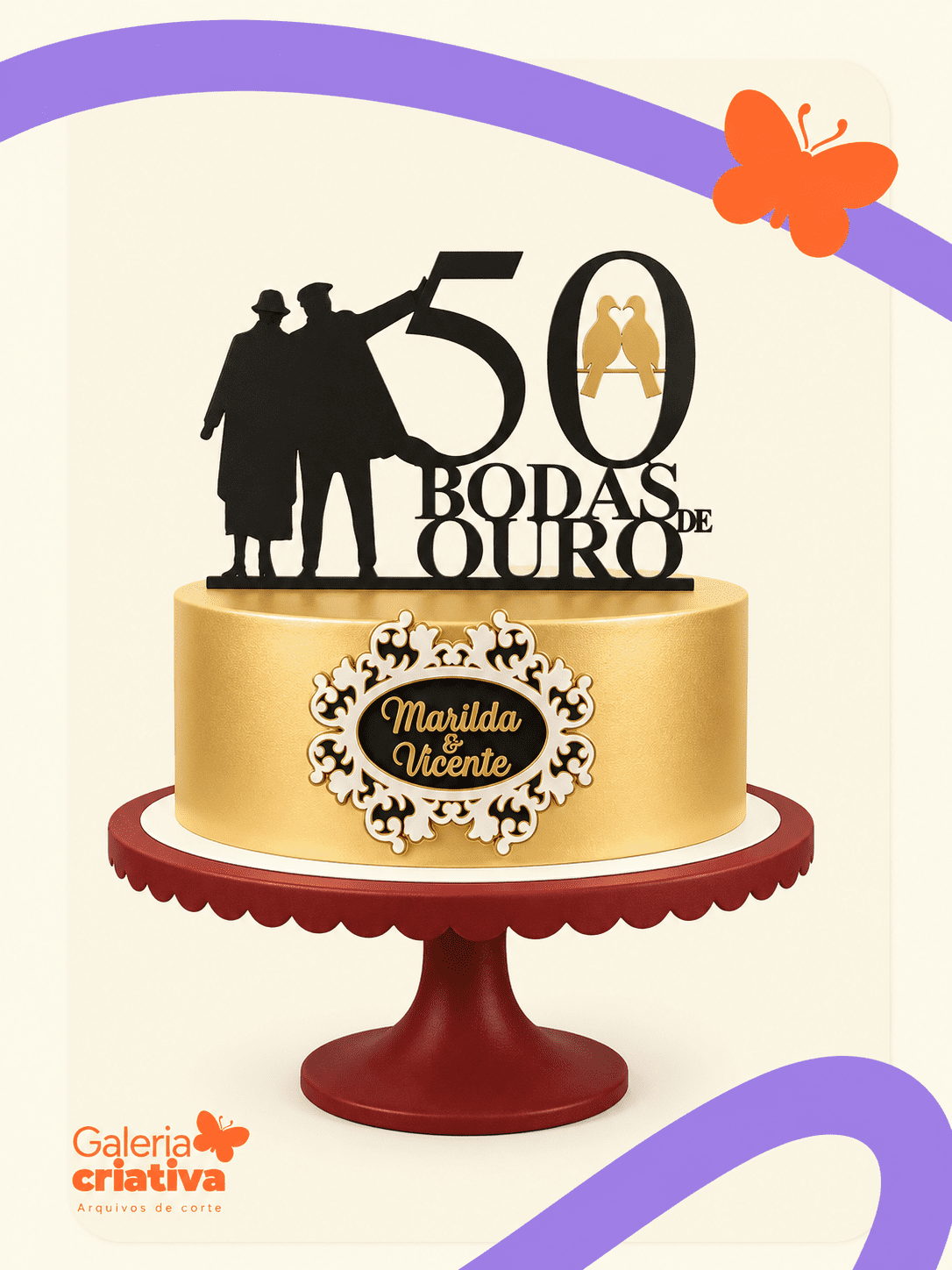 Bodas de Ouro 2 Arquivo Topo de Bolo Bodas de Ouro 2 - Imagem 1