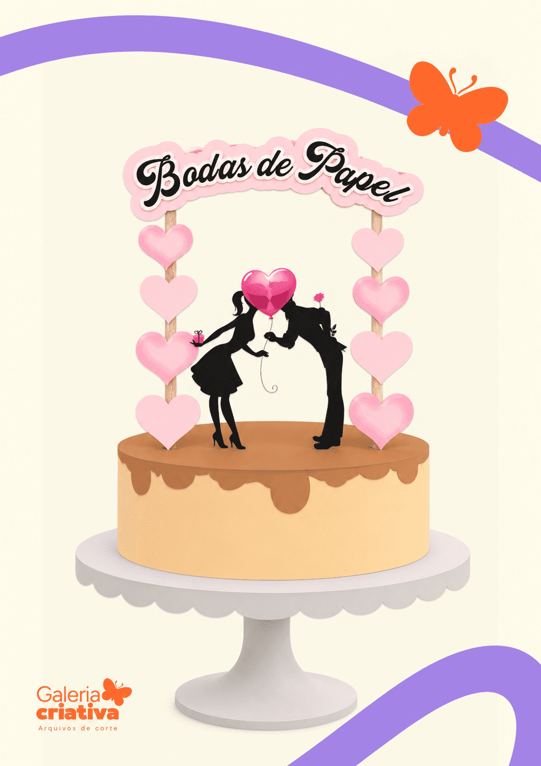 Bodas de Papel Arquivo Topo de Bolo Bodas de Papel - Imagem 1