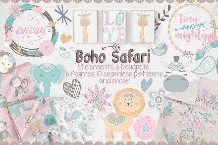 Boho Safari Kit Digital Boho Safari - Imagem 1