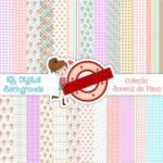 Kit Digital Papeis Boneca de Pano