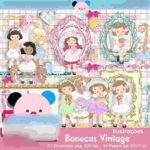 Kit Digital Bonecas Vintage