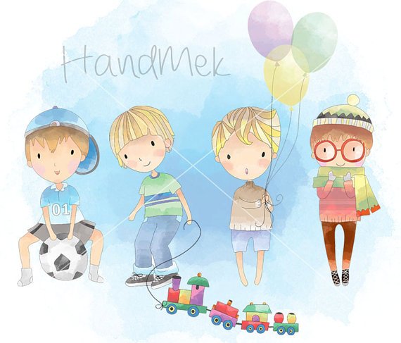Boy File Kit Digital Menino Brincando - Imagem 1