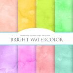 Arquivo Kit Digital Papel Aquarela Brilhante