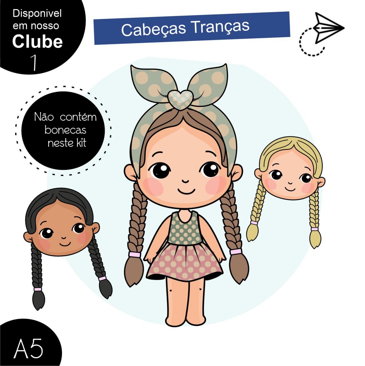 CABEÇAS TRANCINHAS vARIAÇÃO MENINAS Kit Digital Cabeça Trancinhas Variação Meninas - Imagem 1