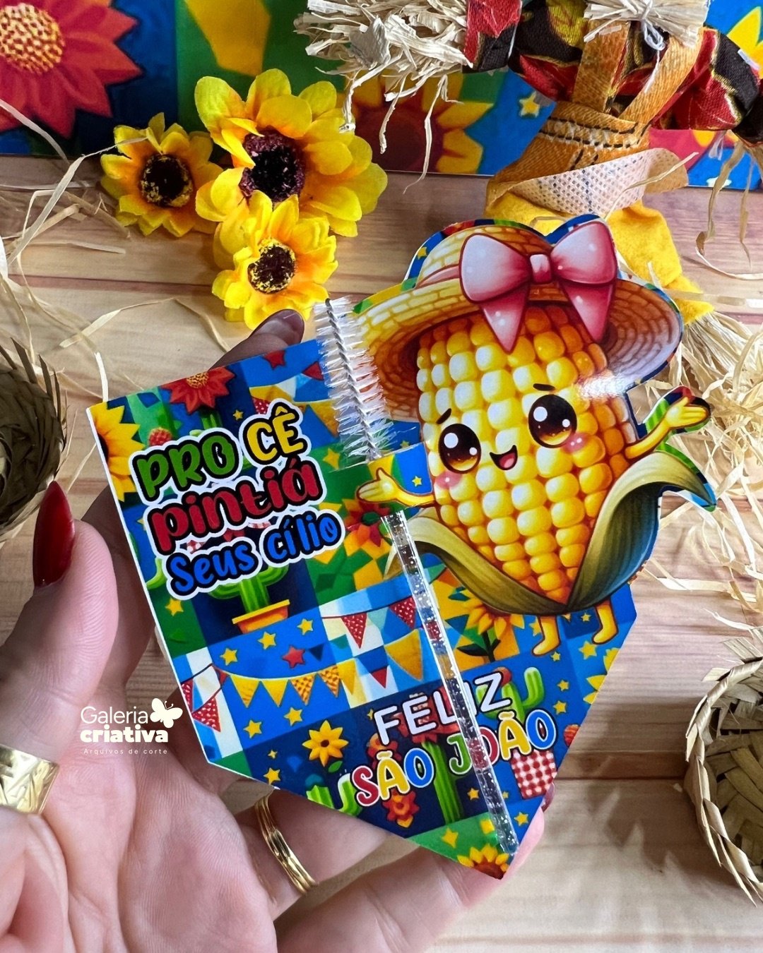 CARD ESCOVINHA Arquivo Festa Junina Card Escovinha - Imagem 1