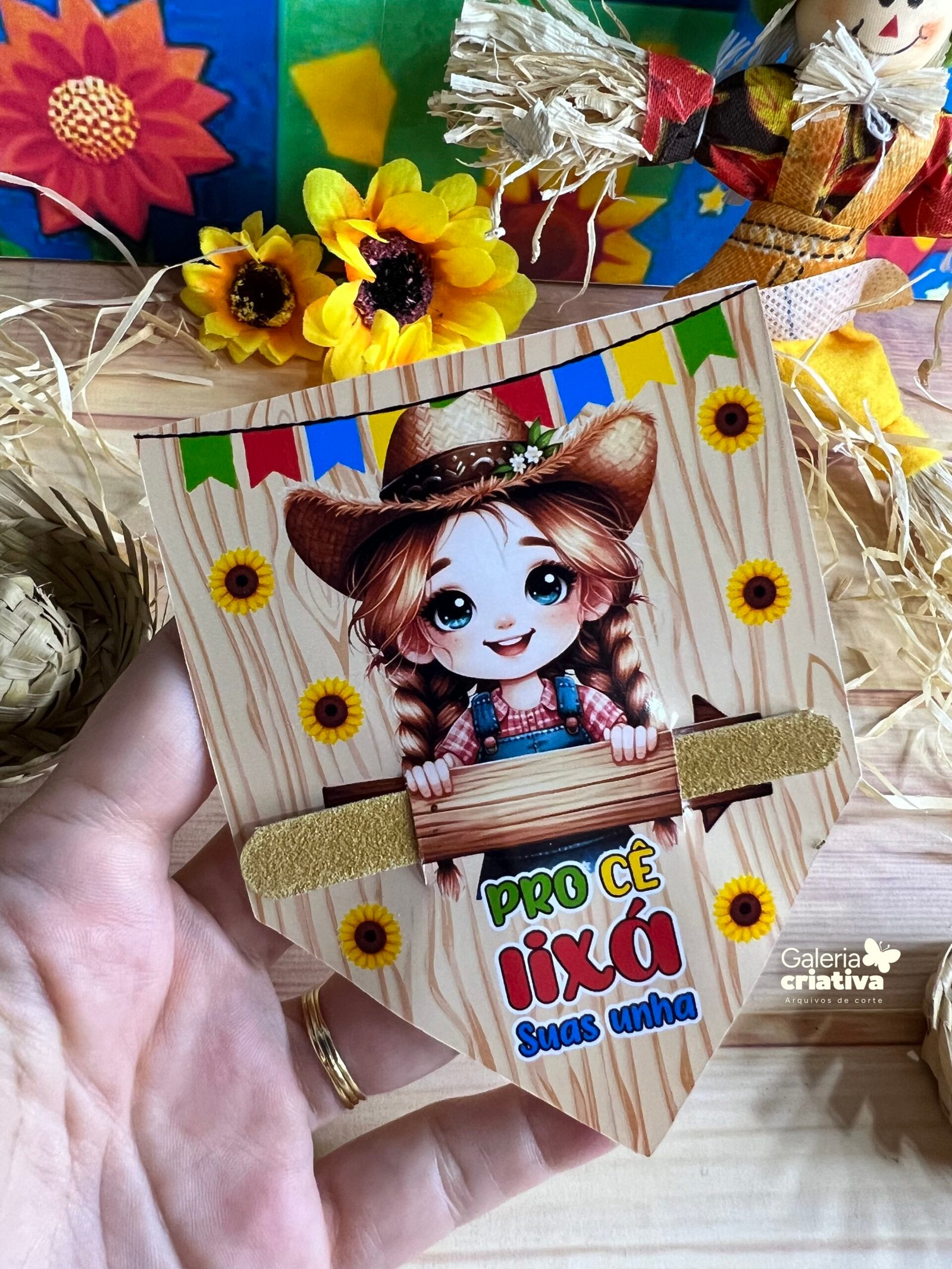 CARD LIXA Arquivo Festa Junina Card Lixinha - Imagem 1