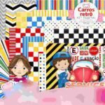 Kit Digital Carros Retro