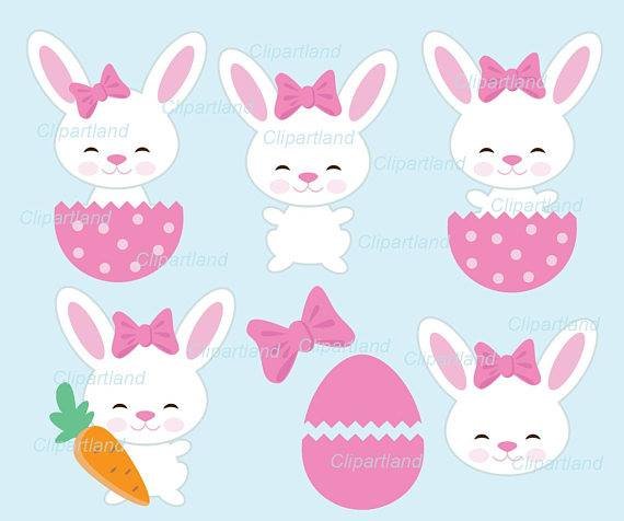 CBU_19_bunny Kit Digital Coelhinhas Rosa - Imagem 1