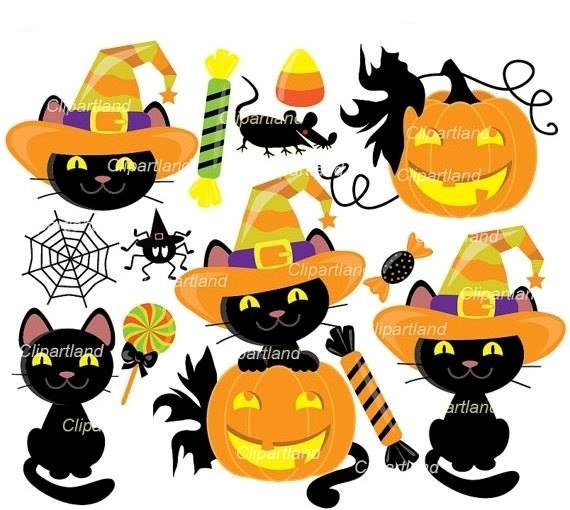 CHC_1_Halloween_cat_png Kit Digital Halloween Abobora - Imagem 1