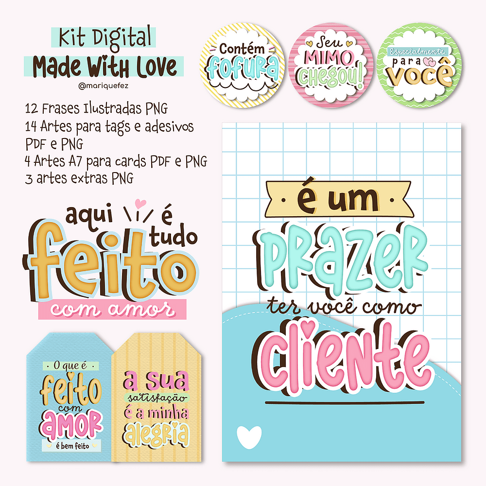 CLIENTES - MARI QUE FEZ Kit Digital Tags Clientes - Imagem 1