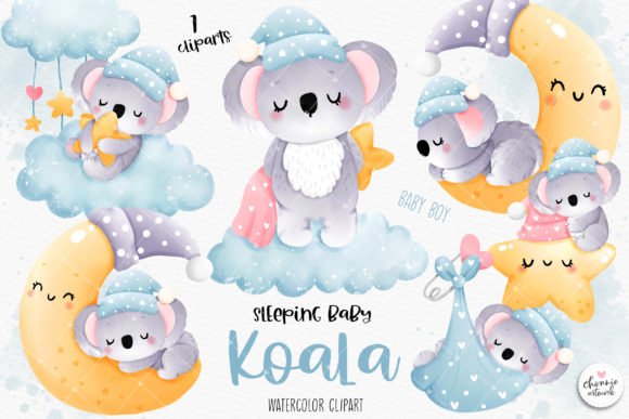 COALA NA LUA Kit Digital Coala na Lua Menino - Imagem 1