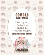 Kit Digital Ursos Marinheiros Ilustraçoes