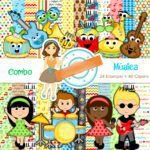 Kit Digital Papeis Musicas