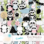 Kit Digital Papeis Panda