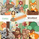 Kit Digital Papeis Animais da Floresta