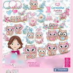 Kit Digital Corujinhas Marron