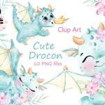 Kit Digital Dragons Clipart