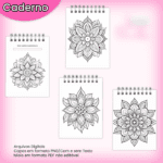 Arquivo Caderno A5 Para Colorir Mandala - Imagem 2