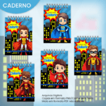 Arquivo Caderno A5 Para Colorir Super Herói N1 - Imagem 2